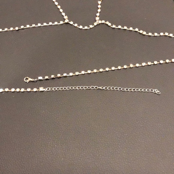 Silver rhinestone bra chain - Picture 6 of 6